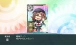  1girl ;) ;d akatsuki_(kantai_collection) akatsuki_(kantai_collection)_(cosplay) anchor black_skirt brown_hair chibi commentary_request fang flat_cap hair_ornament hairclip hat ikazuchi_(kantai_collection) kadose_ara kantai_collection long_sleeves one_eye_closed open_mouth pleated_skirt remodel_(kantai_collection) school_uniform searchlight serafuku short_hair skirt smile solo translation_request 