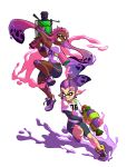  inkling long_hair mechapen paint paint_splatter shoes smile splatoon super_soaker tentacle_hair 