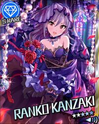  blush bouquet character_name gothic grey_hair idolmaster idolmaster_cinderella_girls kanzaki_ranko long_hair red_eyes stars veil 