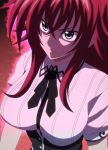  1girl aura black_eyes high_school_dxd highres long_hair redhead rias_gremory school_uniform screencap 