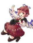  bad_id guitar guitar_pick hat hitoshise instrument mystia_lorelei pink_hair plectrum short_hair solo thigh-highs thighhighs touhou wings 