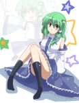 frog green_hair kochiya_sanae sitting skirt snake star toro_(nightlord) toro_(pixiv) touhou