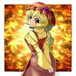  hat leaf leaves solo touhou umigarasu_(artist) umigarasu_(kitsune1963) 