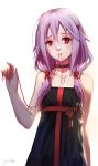  1girl bare_shoulders guilty_crown hair_ornament hairclip long_hair looking_at_viewer minhoo mouth_hold pink_hair red_eyes red_string solo string twintails yuzuriha_inori 