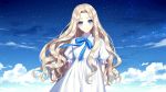  1girl blonde_hair blue_eyes dress long_hair marnie omoide_no_marnie smile solo srb7606 white_dress 