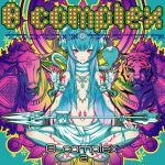  1girl 2d album_cover armlet barefoot blue_hair bull cobra_(animal) cover hair_censor hairpods indian_style jewelry loincloth long_hair lowres necklace original polearm red_eyes sitting small_breasts smile snake solo_focus tattoo tiger trident weapon 