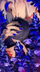  2boys blood blue_hair dio_brando flower jojo_no_kimyou_na_bouken jonathan_joestar li_sakura multiple_boys stitches white_hair 