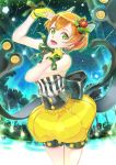  119 1girl animal_ears bare_shoulders cat_ears cat_tail fingerless_gloves gloves green_eyes highres hoshizora_rin looking_at_viewer love_live!_school_idol_festival love_live!_school_idol_project open_mouth orange_hair short_hair skirt smile solo tail yellow_gloves 