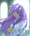  1girl backlighting choujigen_game_neptune long_hair looking_at_viewer nepgear neptune_(series) purple_hair solo violet_eyes 
