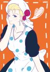  1girl apron blonde_hair dotted_line heart higeneko_(pluie) jojo_no_kimyou_na_bouken polka_dot solo suzi_quatro 