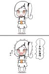  1girl 2koma comic crying crying_with_eyes_open dress horn kantai_collection mittens northern_ocean_hime original ponytail roshiakouji-chan shinkaisei-kan side_ponytail simple_background sleeveless sleeveless_dress tears translation_request trembling wavy_mouth white_background white_hair 
