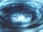  1girl blue expressionless from_above lips looking_up mermaid monster_girl nose shirosato solo touhou underwater wakasagihime wavy_hair 