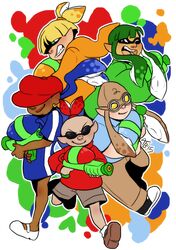  2girls 3boys abigail_lincoln cartoon_network codename:_kids_next_door goggles hogarth_pennywhistle_gilligan_jr. kuki_sanban multiple_boys multiple_girls nigel_uno nintendo splatoon sunglasses wallabee_beetles 