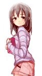  1girl black_hair brown_eyes fujiwara_hajime furorida idolmaster idolmaster_cinderella_girls long_hair smile solo sweater 