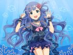  asari_nanami blue_eyes blue_hair idolmaster idolmaster_cinderella_girls koiwai_ringo long_hair underwater 