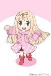  1girl chibi highres kantai_collection mae_(maesanpicture) raincoat solo twitter_username yuudachi_(kantai_collection) 