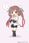  1girl asagumo_(kantai_collection) chibi highres kantai_collection mae_(maesanpicture) solo twitter_username 