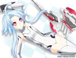  1girl axe blue_hair choujigen_game_neptune keenh long_hair neptune_(series) red_eyes solo symbol-shaped_pupils weapon white_heart 