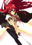  red_hair redhead shakugan_no_shana shana sword thigh-highs thighhighs weapon zettai_ryouiki 