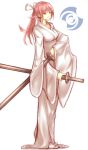  highres japanese_clothes katana original ponytail sketch solo sword weapon zeshiki 