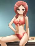  bikini saki sitting solo swimsuit takei_hisa 