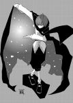  antenna antennae bowing cape fireflies hair_over_one_eye highres karu_(ishiken) karu_(pixiv520294) monochrome reverse_trap touhou wriggle_nightbug 