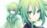  androgynous colored_eyelashes crossdressing green green_eyes green_hair hair_tubes ion jewelry light_smile long_hair male multiple_boys necklace riichu sync tales_of_(series) tales_of_the_abyss trap twintails 