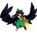  lowres pixel_art reiuji_utsuho touhou wings 