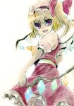  flandre_scarlet kamoi_hayato red_eyes short_hair side_ponytail solo touhou traditional_media wings 