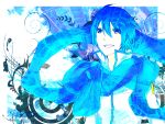  bad_id blue_eyes blue_hair kaito male scarf short_hair smile solo uinndo vocaloid 