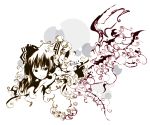  1girl abstract bow commentary_request ff_gradient fujiwara_no_mokou gradient hair_bow highres moifactory portrait simple_background smile solo swirls touhou two-tone_background white 