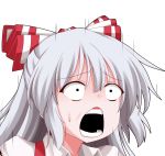  1girl albino fujiwara_no_mokou guilty_gear guilty_gear_xrd leo_whitefang long_hair oden_(th-inaba) open_mouth parody solo style_parody tagme touhou urban_legend_in_limbo 