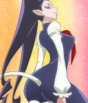  1girl ass black_hair blue_eyes breasts female go!_princess_precure haruyama_kazunori lips long_hair miss_siamour pointy_ears precure solo tail twintails 