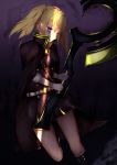  1girl blonde_hair copybird highres owari_no_seraph sanguu_mitsuba solo weapon 