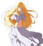  1girl aldnoah.zero amy26 asseylum_vers_allusia bare_shoulders blonde_hair closed_eyes jewelry long_hair midriff pendant smile 