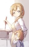  blue_eyes brown_hair child kousaka_honoka langbazi love_live!_school_idol_project pregnant short_hair 