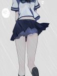  black_hair fubuki_(kantai_collection) kantai_collection panties rain school_uniform serafuku skirt u_rei_3 underwear 