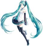  hatsune_miku headphones ixima tattoo thigh-highs transparent_background vocaloid 