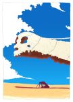  clouds commentary_request desert fantasy frame highres original shadow silhouette skull sky tent tottori 