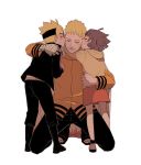  blonde_hair blue_hair brother_and_sister facial_mark family father_and_son naruto siblings uzumaki_boruto uzumaki_himawari uzumaki_naruto 