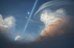  clouds condensation_trail justinas_vitkus moon multiple_moons no_humans original scenery science_fiction sky 