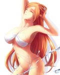  57_(lme_piggy117) bikini bleach closed_eyes highres inoue_orihime long_hair orange_hair swimsuit 