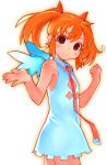  blue_eyes flat_chest hands orange_hair original pakky_(bachera) short_twintails smile twintails wings 