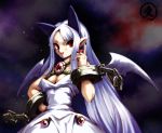  breasts cleavage demon_wings hisahiko long_hair phantom_kingdom pointy_ears pram red_eyes wings 