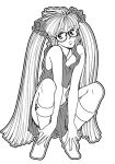  glasses kanda_aoi monochrome osu!_tatakae!_ouendan 