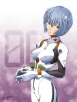  ayanami_rei blue_hair highres neon_genesis_evangelion plugsuit red_eyes short_hair solo 