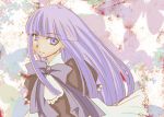  bow dress frederica_bernkastel hazuki_sara long_hair looking_back purple_eyes purple_hair umineko_no_naku_koro_ni 