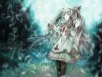  ef_(artist) faize_scheifa_beleth flower forest long_hair lymle_lemuri_phi nature outstretched_hand pantyhose petals star_ocean star_ocean_the_last_hope twintails very_long_hair wallpaper 