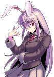  blazer bunny_ears jonylaser long_hair necktie purple_hair rabbit_ears red_eyes reisen_udongein_inaba touhou 