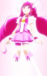  1girl boots cure_happy highres pink_eyes pink_hair pleated_skirt precure screencap shorts_under_skirt skirt smile_precure! twintails 